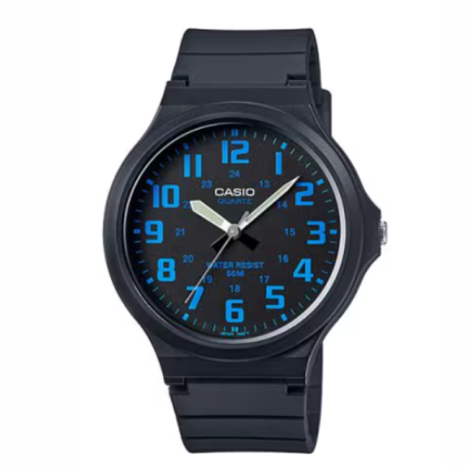 Casio General MW-240-2BV Black Resin Band Men Watch